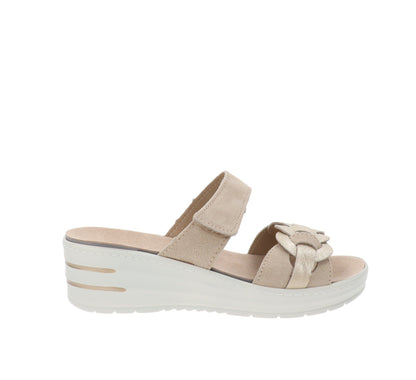 Cinzia Soft  -  Sandali Donna in Pelle e tessuto