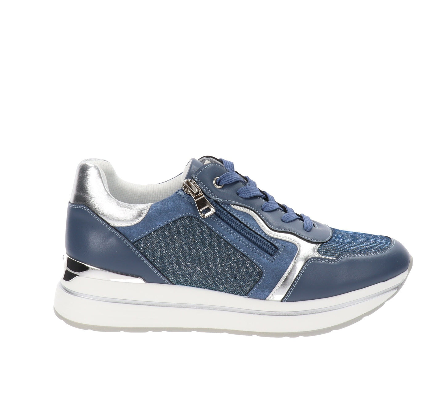 Inblu - Women's Sneakers in Faux Leather and Fabric