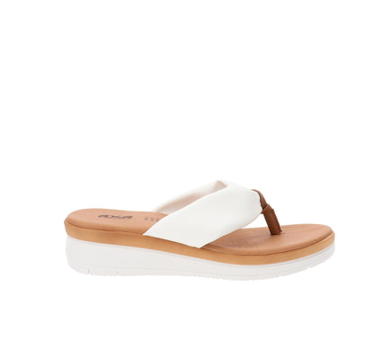 Axa - Women's Faux Leather Flip Flops