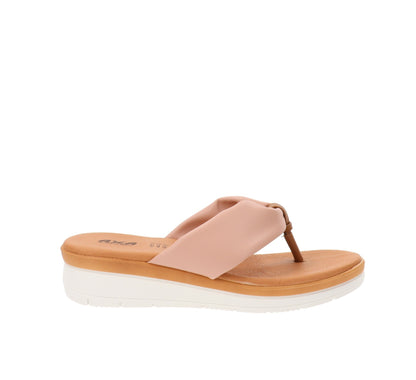 Axa - Women's Faux Leather Flip Flops