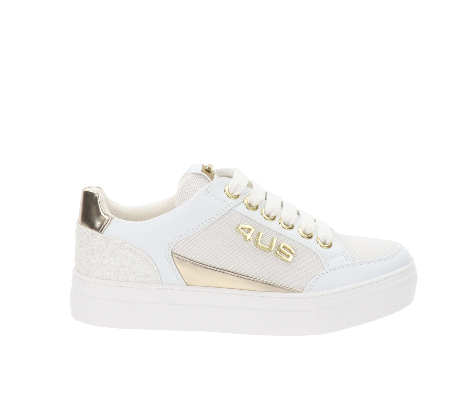 4US - Women's Sneakers in Faux Leather and Fabric